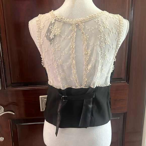 Moon Collection, ladies, black and cream vest size large very good condition - Picture 5 of 15